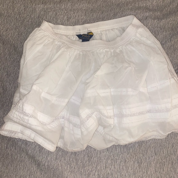Polo Ralph Lauren white ruffle lace detail cotton mini skirt - Picture 1 of 6